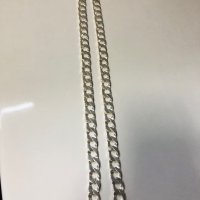 Сребърен синджир 925 проба  плетка CUBAN LINK, снимка 8 - Колиета, медальони, синджири - 40586456