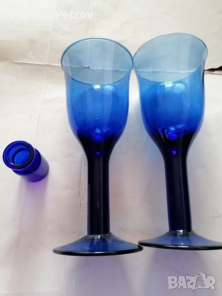 Сини чаши за вино , снимка 1