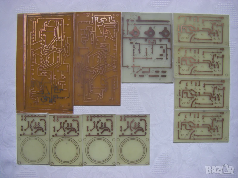 Печатни платки от фолиран текстолит - 11 броя., снимка 1