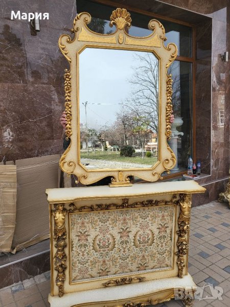 Италианска барокова конзола с огледало 017, снимка 1