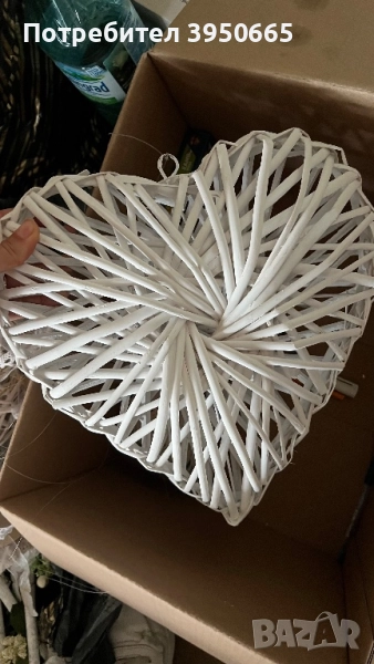 Декорация, бяло, сърца, снимка 1