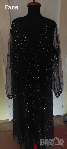 Дълга блестяща рокля с тюл размер 2-3ХЛ, снимка 1