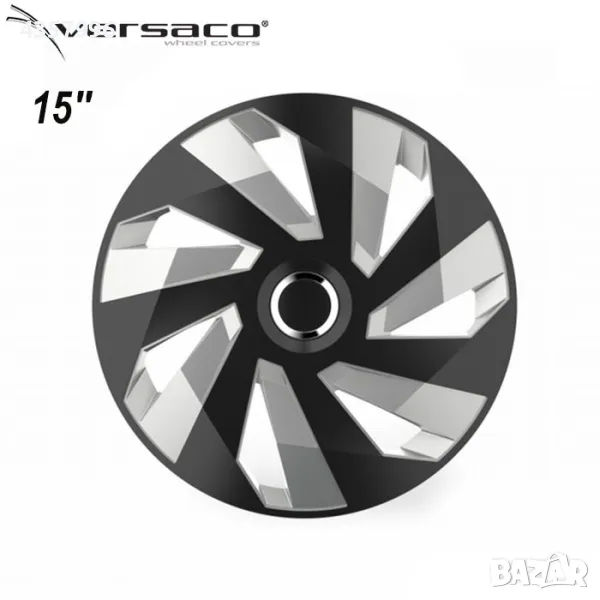 Тасове за джанти 15'' Versaco Vector RC Black/Silver, снимка 1