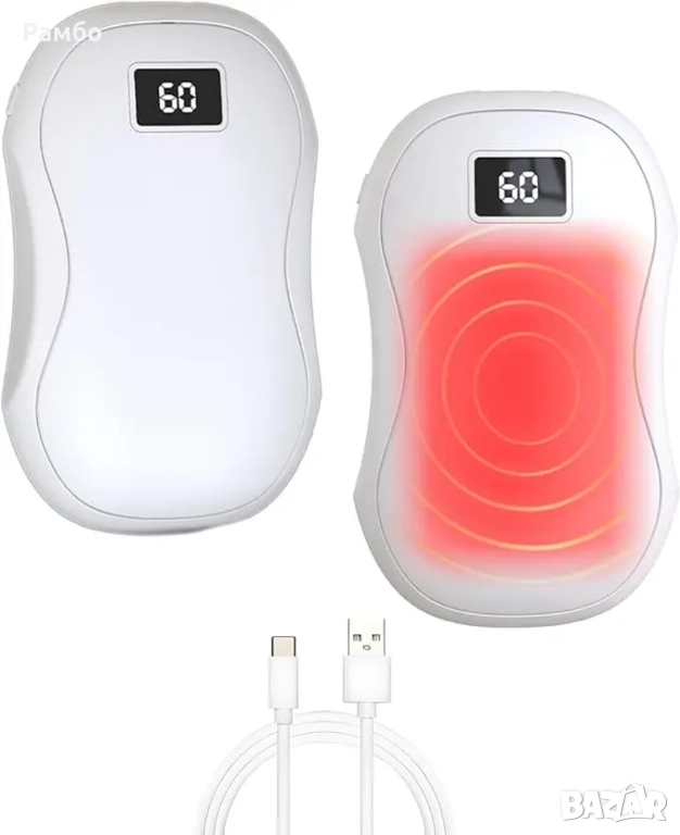 Нагревател за ръце Акумолаторна печка Външна батерия, снимка 1