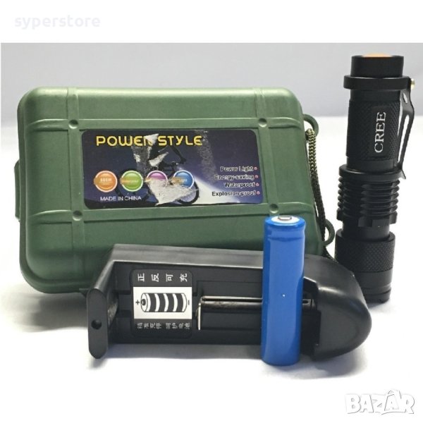Фенер ръчен мощен Digital One SP00855 с презареждаема батерия, зарядна поставка за батерия, снимка 1