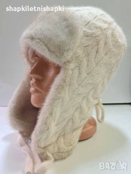 Дамска шапка лукс,ангора,вълна - 111, снимка 1