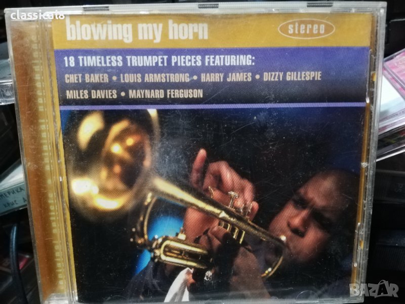 аудио диск - blowing my horn-18 timeless trumpet pieces featuring, снимка 1