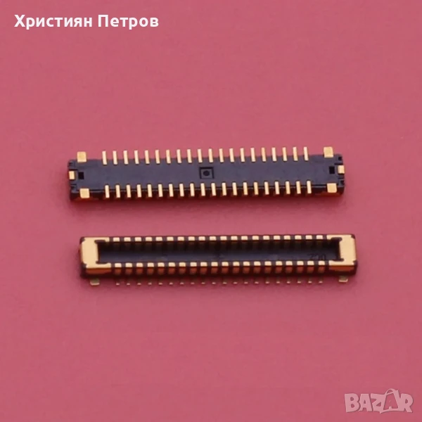 Конектор / Букса 40 pin мъжки на лентовият кабел за дисплей Samsung Galaxy S20 FE, снимка 1