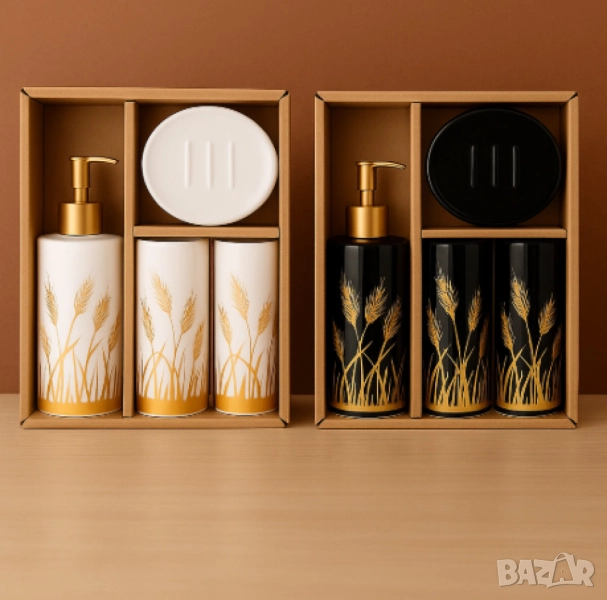 Луксозен комплект за баня от 4 части, снимка 1