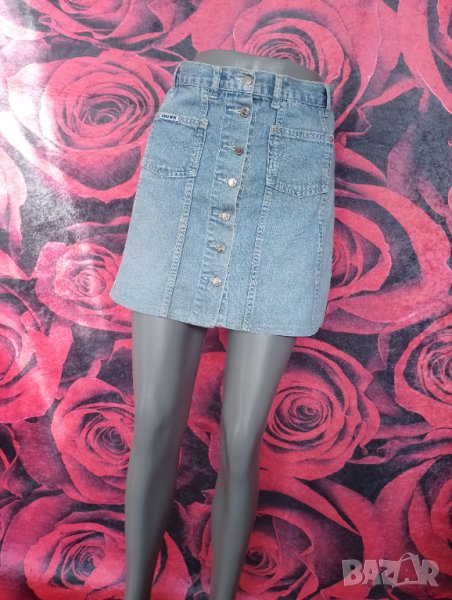Crown Къса светло синя дънкова пола ХС/С, снимка 1