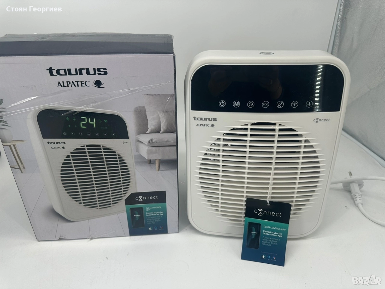 Taurus Alpatec Factor Connect 2000W керамичен нагревател с гласово управление, WiFi,, снимка 1
