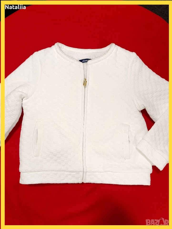 Елегантна детска блуза с пухена подплата „Okaidi“ за 3–4 години, снимка 1