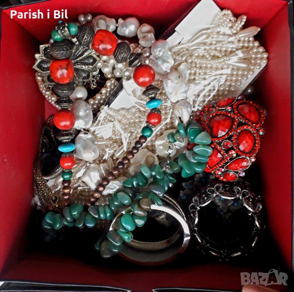 Посребрена фешън Арт огърлица,колие,медальон ,стилни бутикови бижута,комплект,арт, снимка 1