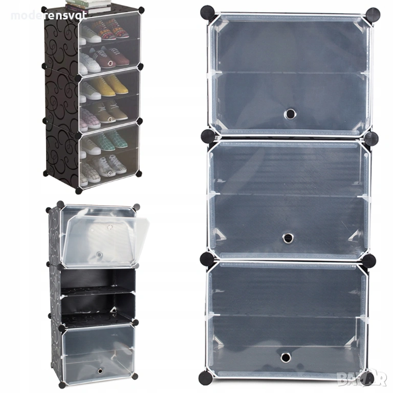 Модулен рафт за обувки 6 реда, снимка 1