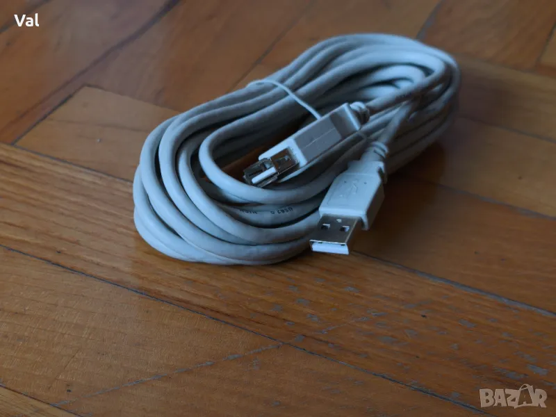USB Кабел 5m удължител сив 5 метра, снимка 1