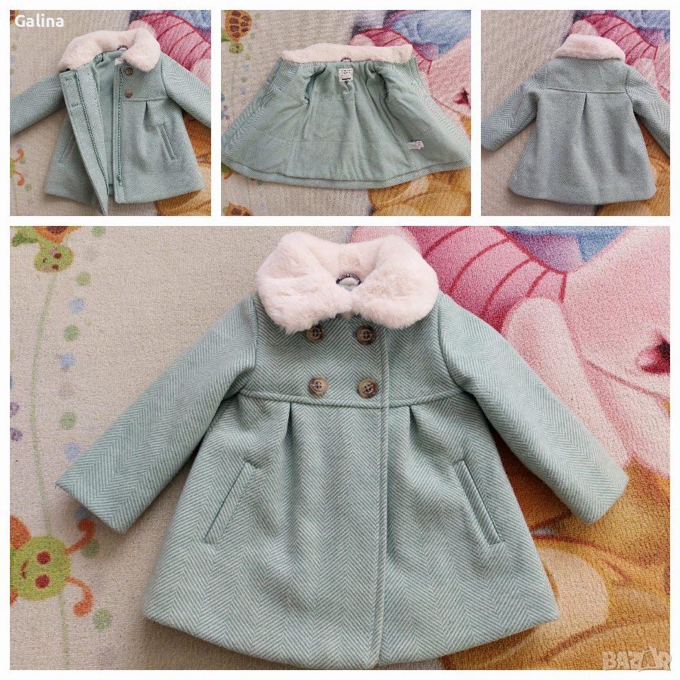 ново зимно палтенце за момиче 18м, снимка 1