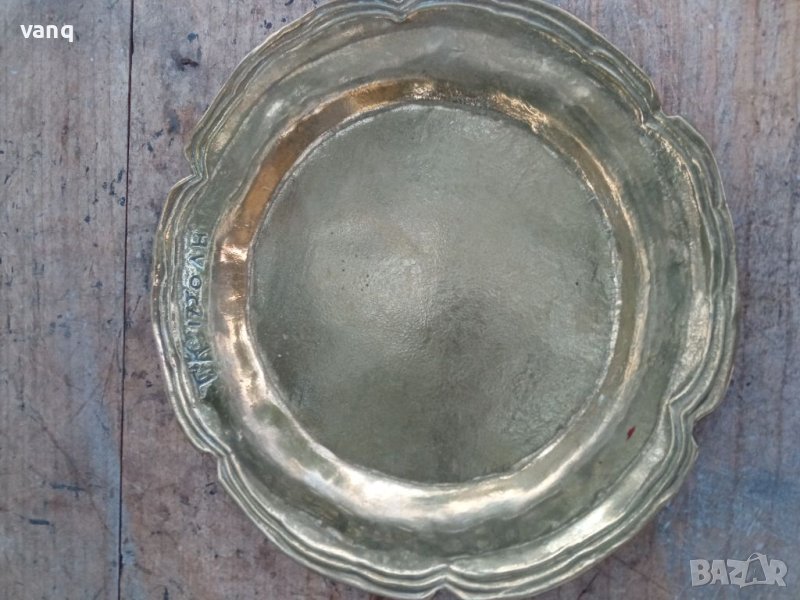 Месингова чиния за стена, снимка 1