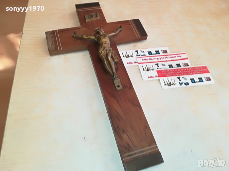 КРЪСТ АНТИКА С ХРИСТОС ОТ ФРАНЦИЯ 3112221759, снимка 1