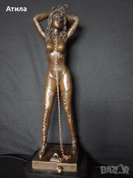 скулптура статуетка бронз 34 см, снимка 1