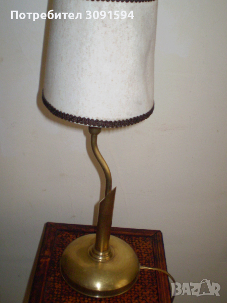 ретро нощна лампа от месинг, снимка 1