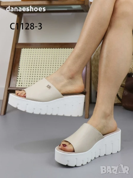 Дамски чехли на платформа , снимка 1