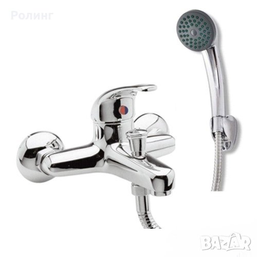 Смесител вана-душ AQUAFEAST (комплект слушалка + маркуч) Модел: 2104В/140408*, снимка 1