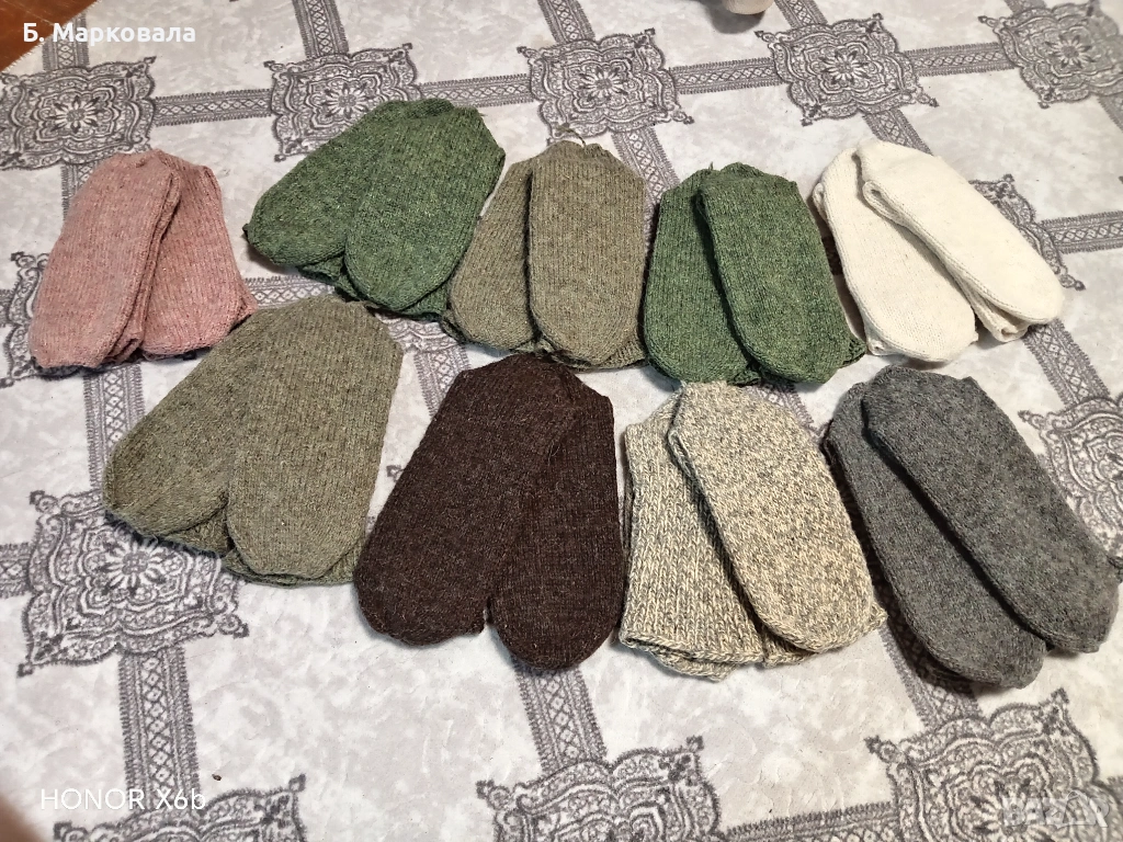 Плетени мъжки чорапи от 100% чиста нова прежда(вълна) , снимка 1