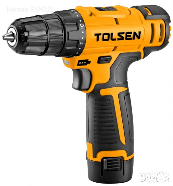 Акумулаторен винтоверт Tolsen , 12V, батерия и зарядно, снимка 1