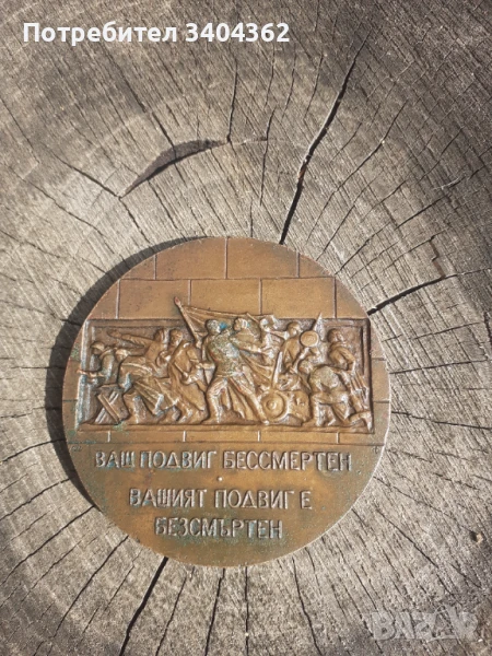 Бронзов настолен медал плакет Русия, снимка 1