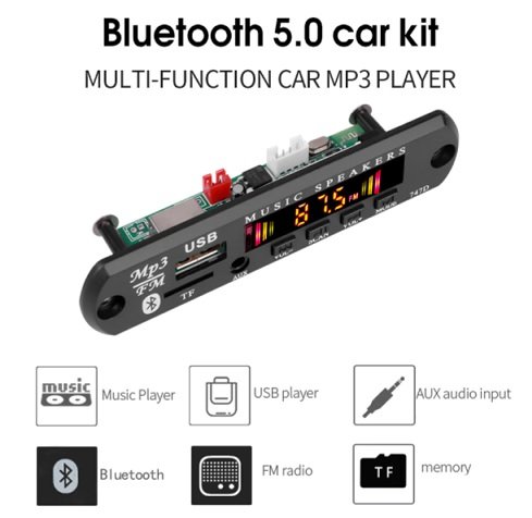 MP3модулзавграждане9V-12VсBluetooth