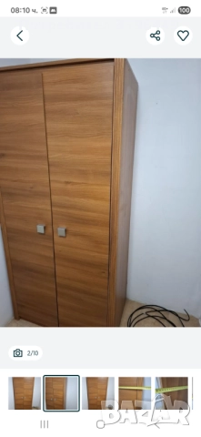Двукрилен гардероб , снимка 2 - Гардероби - 51627437