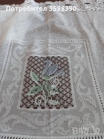 Перде с бродерия цветя 160×51см., 5€, снимка 2 - Пердета и завеси - 56071261