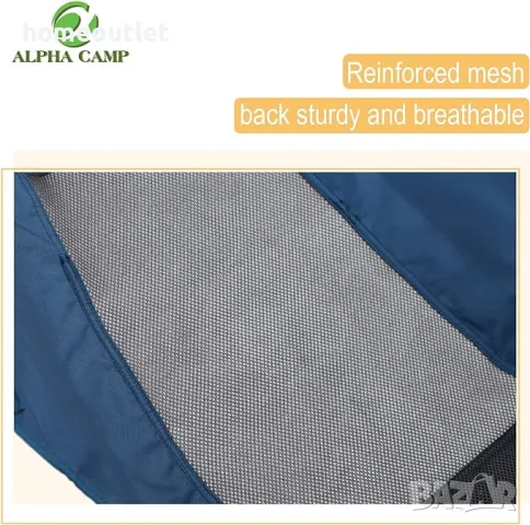 ПРОМОЦИЯ Сгъваем къмпинг стол ALPHA CAMP E01CC-208, снимка 4 - Градински мебели, декорация  - 49544580