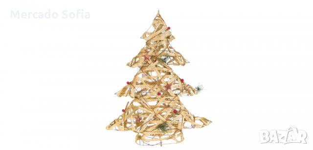 Коледна светеща елха, Златни борови плодове с 35 крушки 