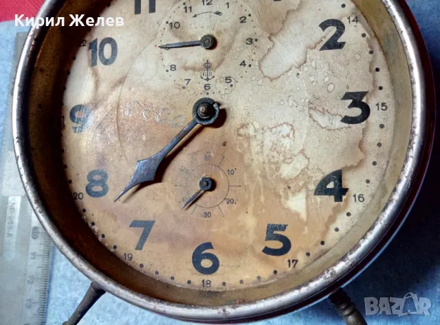 GUSTAR BECKER Старинен КОЛЕКЦИОНЕРСКИ МЕХАНИЧЕН НЕМСКИ РЕТРО БУДИЛНИК ГУСТАВ БЕКЕР 44046, снимка 13 - Антикварни и старинни предмети - 47708989