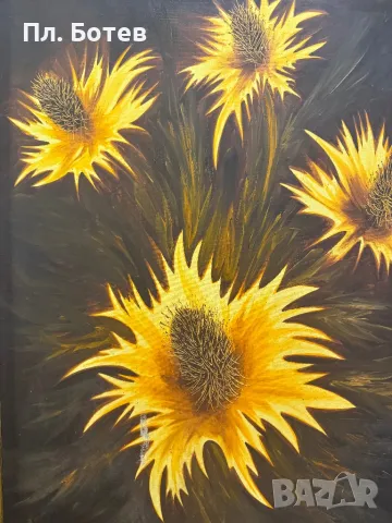 Стара маслена картина, снимка 3 - Картини - 48281910