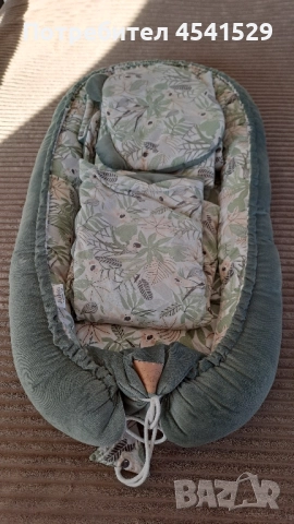 Бебешко гнездо комплект Jukki Olive Velvet