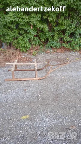 Старинна впрегатна дървена шейна, снимка 8 - Зимни спортове - 47397574
