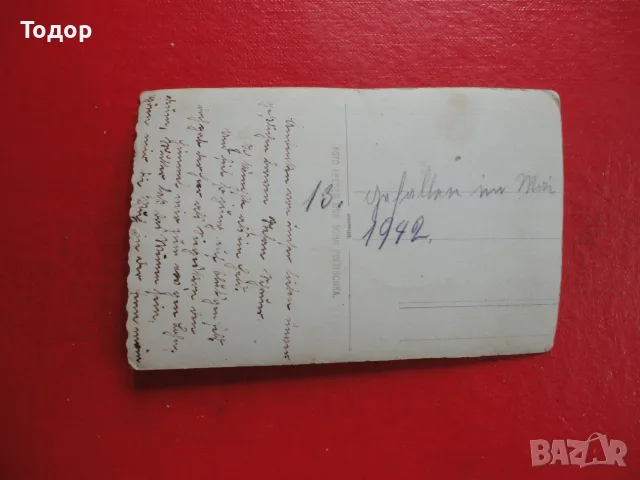 Армейска снимка картичка  немски войник Вермахт 3 Райх , снимка 4 - Колекции - 56233857