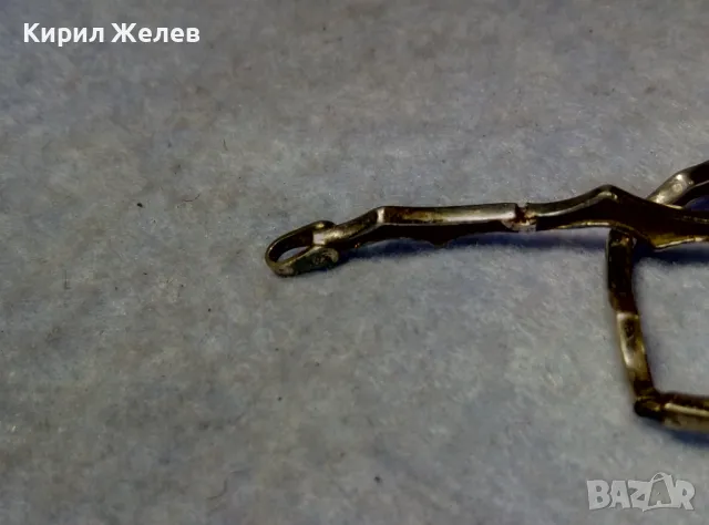 СТАРА СРЕБЪРНА ГРИВНА ПАТИНИРАНО СРЕБРО 925 РЪЧНА ВИНТИДЖ АРТ ИЗРАБОТКА 44370, снимка 9 - Гривни - 49757294