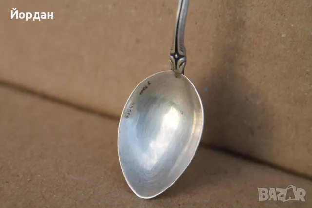 Сребърна лъжица, снимка 4 - Антикварни и старинни предмети - 47608419