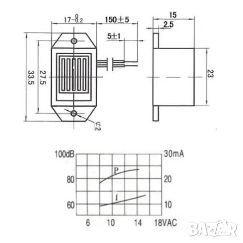 Зумер за напомняне за фарове 12 V, снимка 2 - Аксесоари и консумативи - 55864051