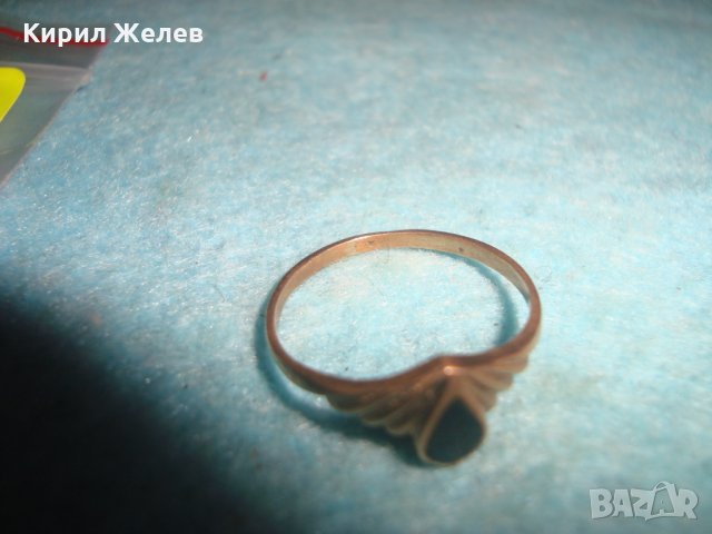 СТАРИНЕН БРОНЗОВ АРТ НУВО ПРЪСТЕН с ЧЕРЕН ОНИКС МАЙСТОРСКА ИЗРАБОТКА РЕТРО ВИНТИДЖ БИЖУ 7193, снимка 17 - Антикварни и старинни предмети - 34839784