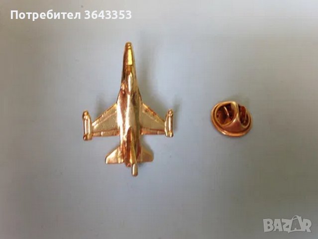 Значка изтребител F-16, снимка 2 - Колекции - 39695821