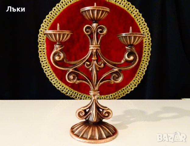 Троен свещник,свещник за три броя свещи. 