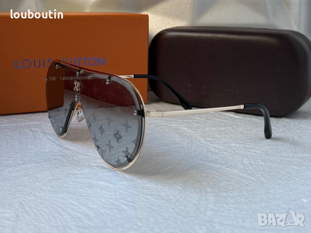 Louis Vuitton 2023 висок клас мъжки слънчеви очила маска, снимка 7 - Слънчеви и диоптрични очила - 44827350