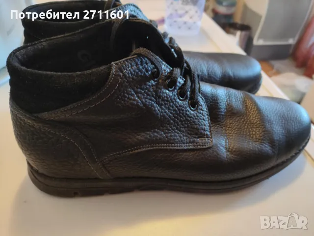 Мъжки кожени зимни боти 43, снимка 2 - Мъжки боти - 47748804