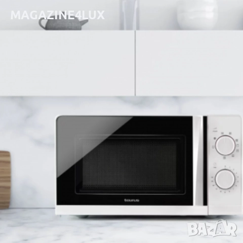 🔥 Микровълнова с грил TAURUS Ready Grill – 20L, 700W, снимка 3 - Микровълнови - 51449932