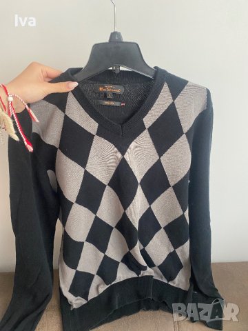 Мъжки пуловер черен