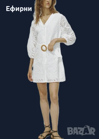 Бяла рокля дантела, Бяла рокля, Елегантна рокля, снимка 3 - Рокли - 51310155